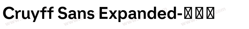 Cruyff Sans Expanded字体转换 Cruyff Sans Expanded字体转换